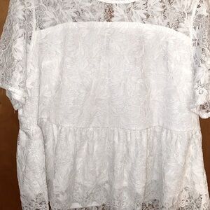 Lacy white top